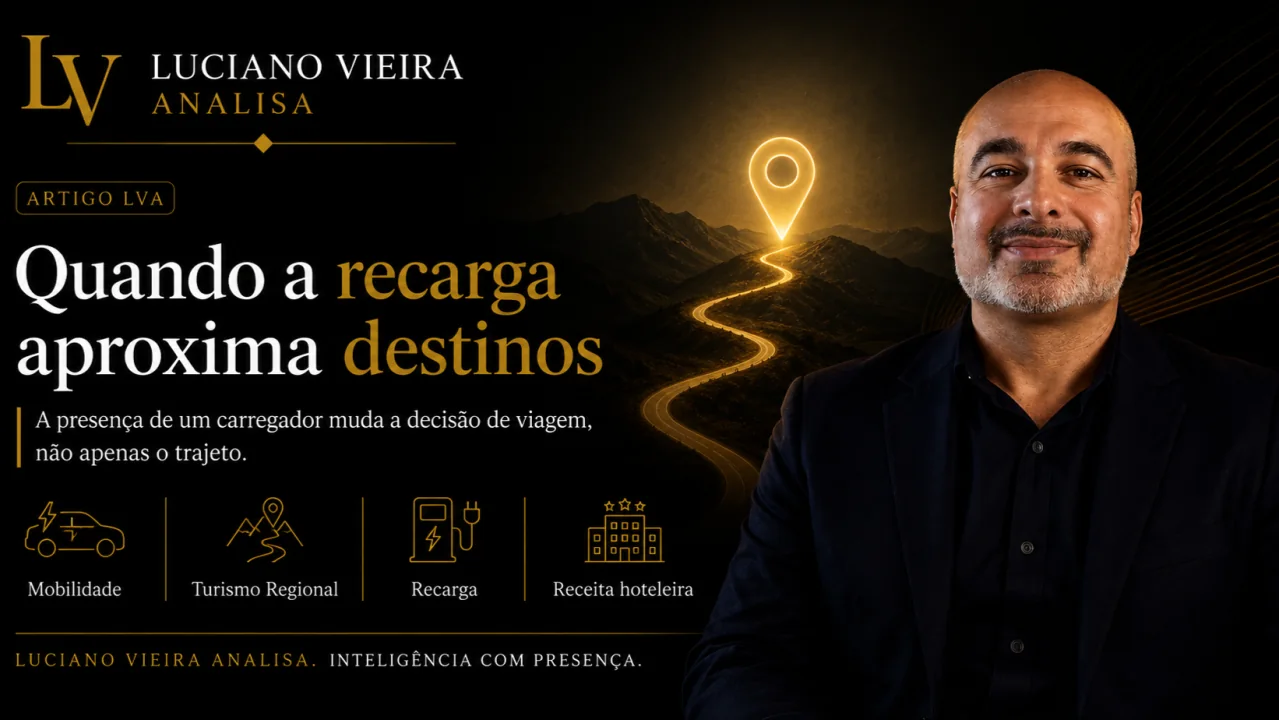 Artigo LVA: Quando a recarga aproxima destinos. A presença de um carregador muda a decisão de viagem, não apenas o trajeto.